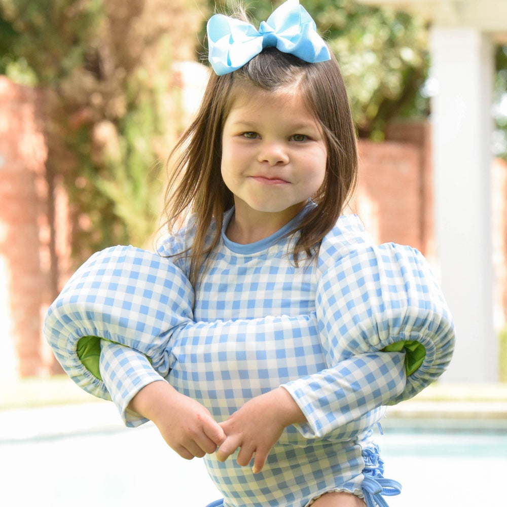 Skirt Bikini - Blue Gingham