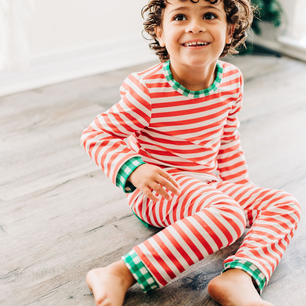 Christmas pajamas with back flap sales