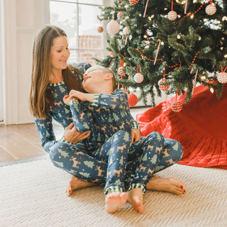 Reindeers: Blue - Sugar Bee Clothing
