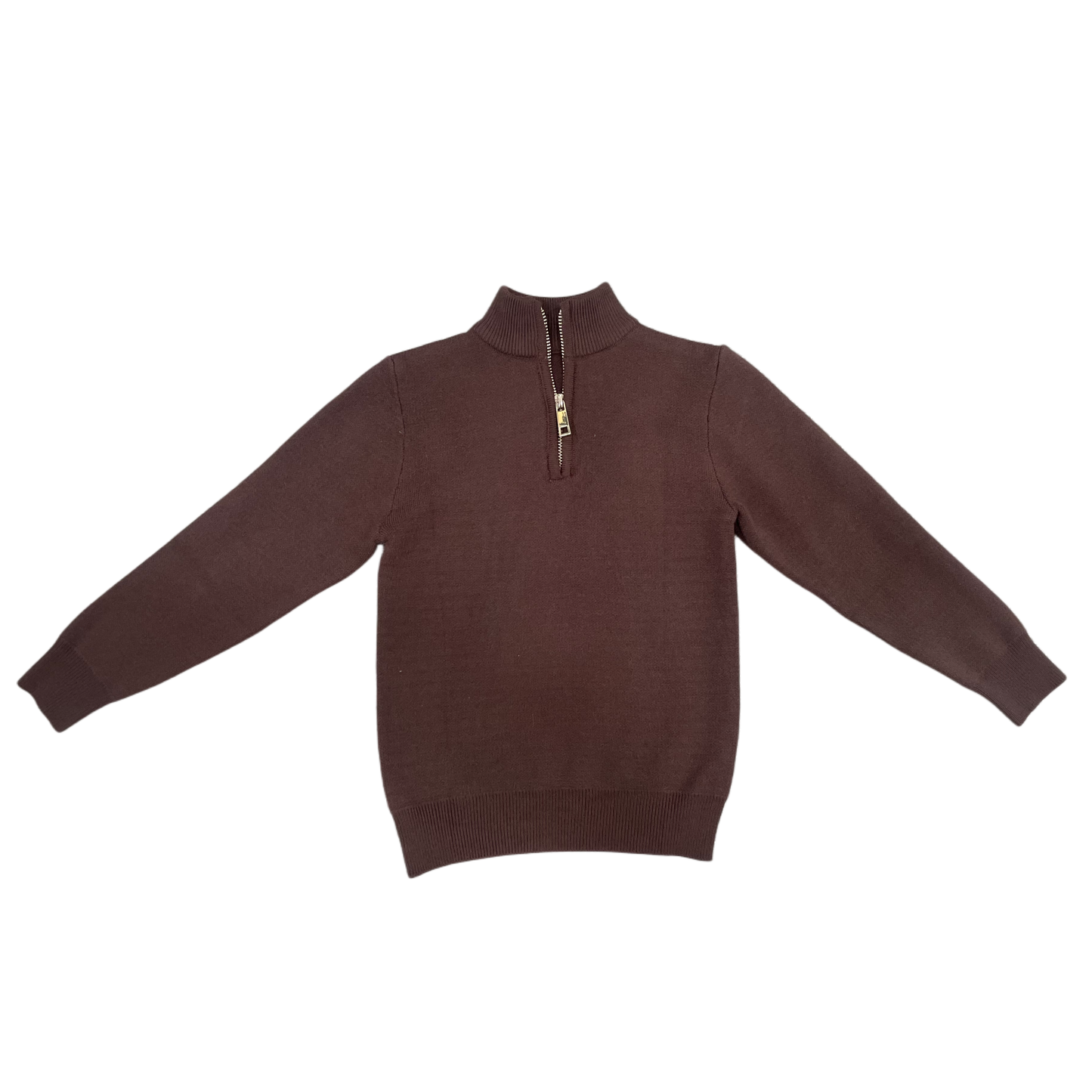 Mini Scott 3/4 Zip Sweater - Espresso