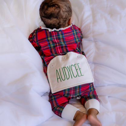 Baby Ruffle Buttflap Pajamas - Tartan Holiday Lounge
