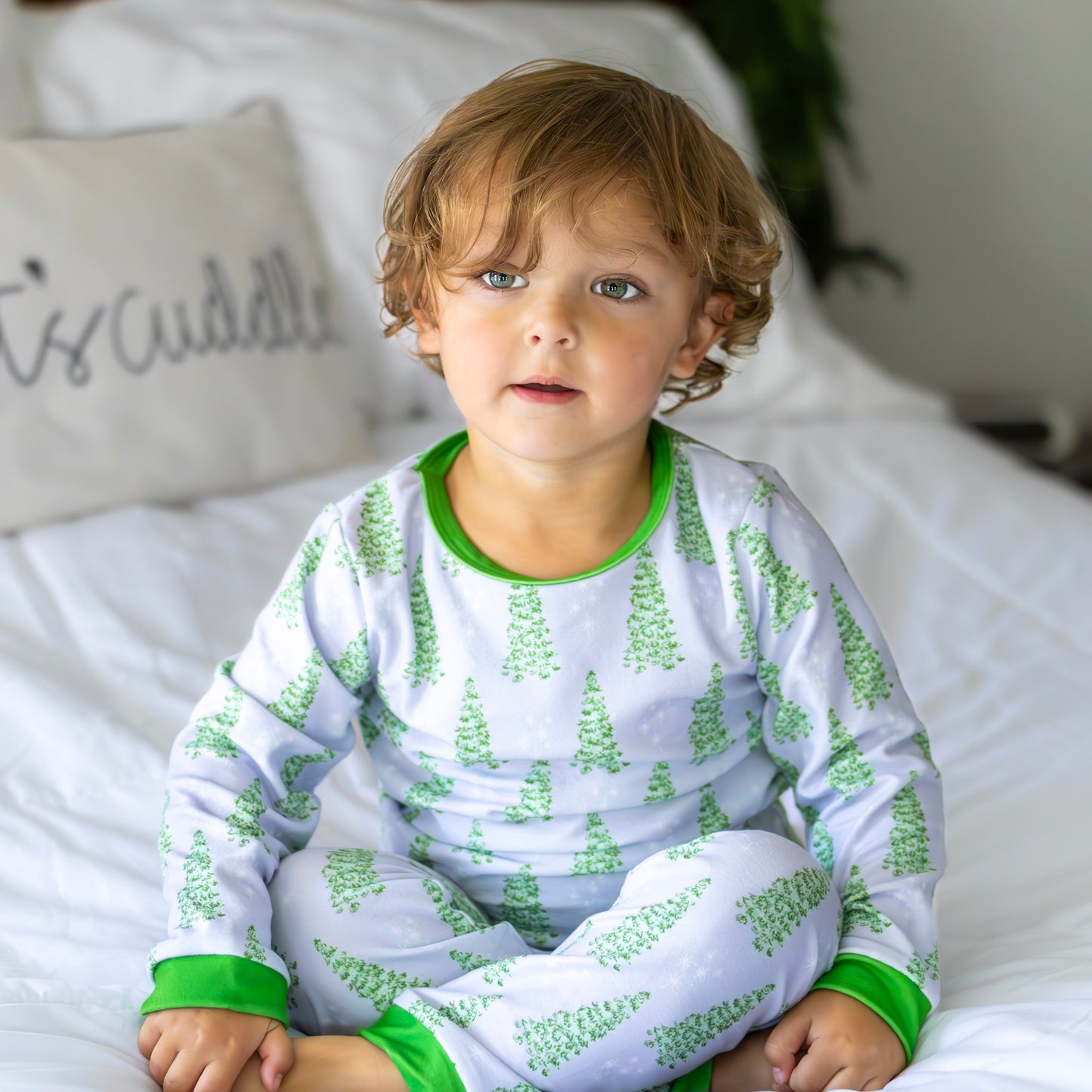 Buttflap Pajamas - Blue Christmas Tree Holiday Lounge