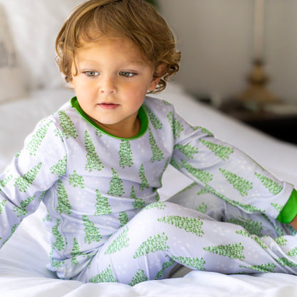 Buttflap Pajamas - Blue Christmas Tree Holiday Lounge