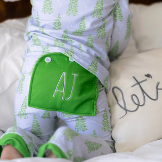 Buttflap Pajamas - Classic Blue Christmas Tree - Sugar Bee Clothing