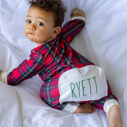 Baby Buttflap Pajamas - Tartan Holiday Lounge