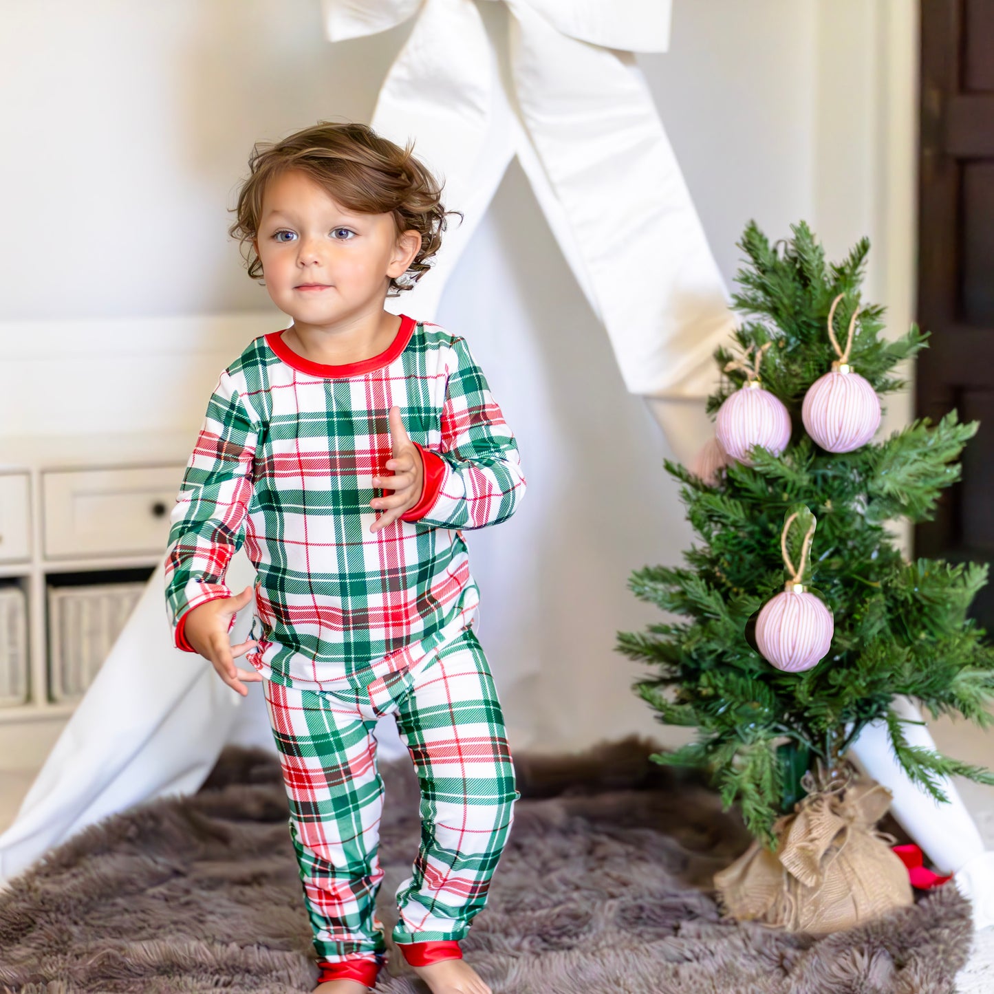 Buttflap Pajamas - Christmas Plaid Holiday Lounge