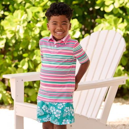 Kyson Boy Pocket Shorts - Tropical Teal