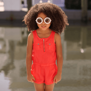Danyella Zipper Romper - Red - Sugar Bee Clothing