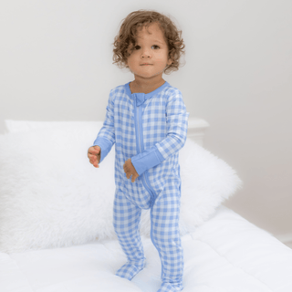 Zippy - Blue Gingham - Sugar Bee Clothing