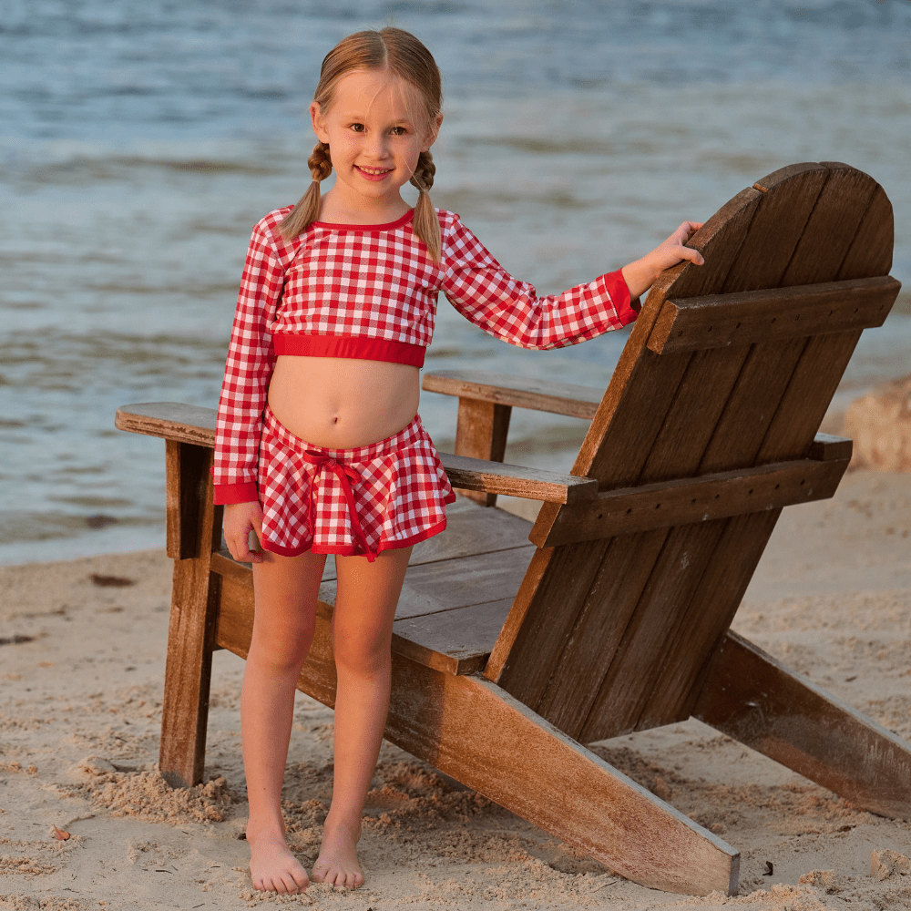 Skirt Bikini Red Gingham