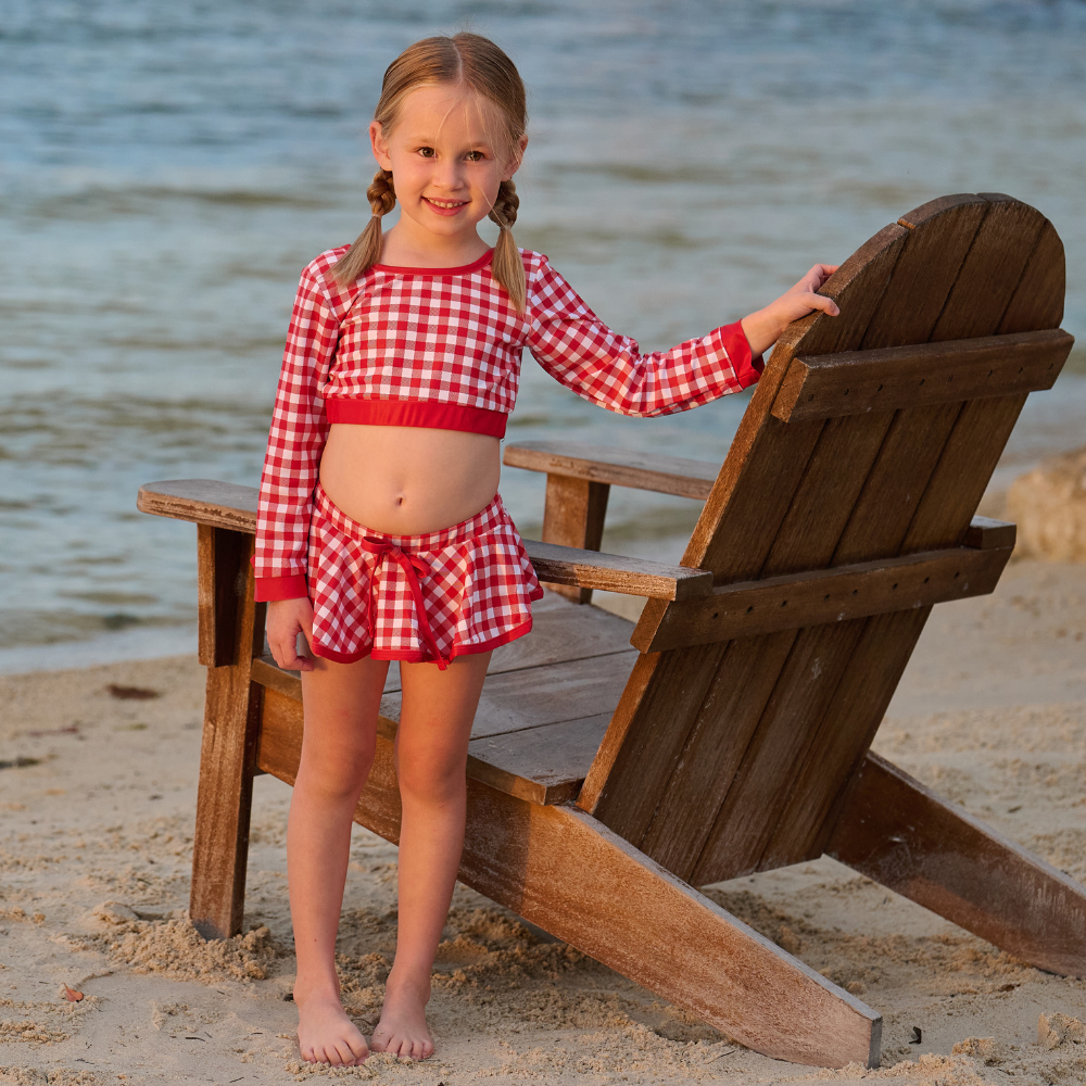 Skirt Bikini - Red Gingham