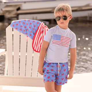 Short Sleeve Rashguard - Coastal Crab - Sugar Bee Clothing