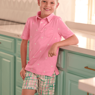 Kent Golf Shorts - Palm Spring Madras - Sugar Bee Clothing