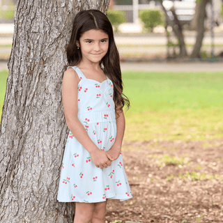 Hazel Sweetheart Dress - Cherries - Sugar Bee Clothing