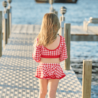 Skirt Bikini - Red Gingham - Sugar Bee Clothing