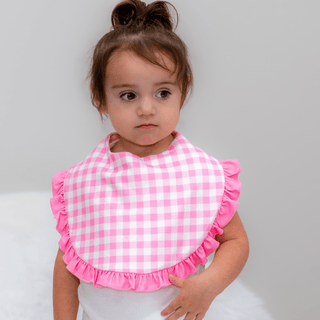 Basic Bib - Pink Gingham - Sugar Bee Clothing