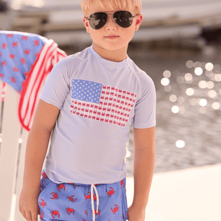 Compression Swim Shorts - Coastal Crab - Sugar Bee Clothing