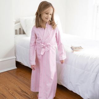Mini Eleanor Spring Robe - Pink Stripe - Sugar Bee Clothing