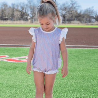 Baby Lucille Ruffle Bottom Bubble - Little League - Sugar Bee Clothing