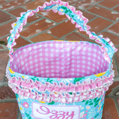 Easter Basket - Floral Bunnies