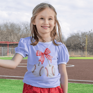 Amelia Puff Sleeve Tee - Double Play - Sugar Bee Clothing
