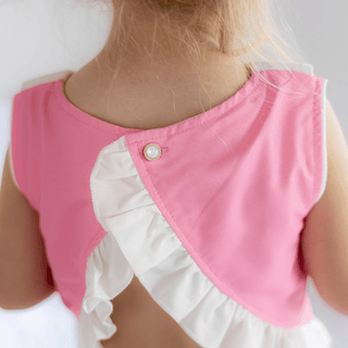 Peter Pan Swing Back Bloomer Set - Pink Gingham - Sugar Bee Clothing