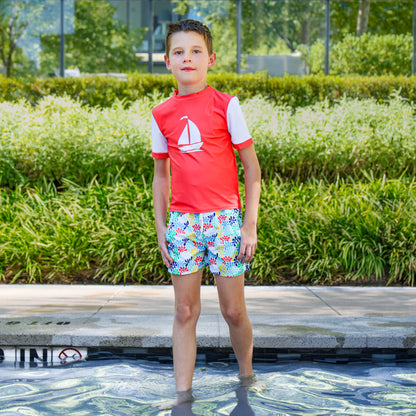 Compression Swim Shorts - Camp Coral