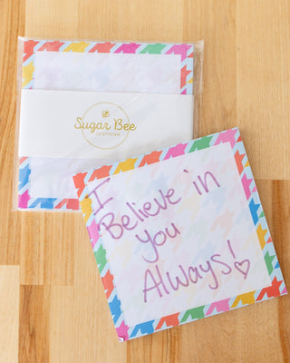 Lunch Bag Notes - Houndstooth - Sugar Bee Clothing