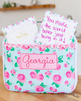 *PREORDER* Lunch Bag - Watercolor Roses - Sugar Bee Clothing