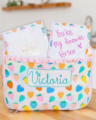 *PREORDER* Lunch Bag - Strawberries - Sugar Bee Clothing