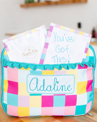 *PREORDER* Lunch Bag - Girl Checkered - Sugar Bee Clothing