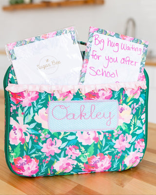 *PREORDER* Lunch Bag - Peony Floral - Sugar Bee Clothing