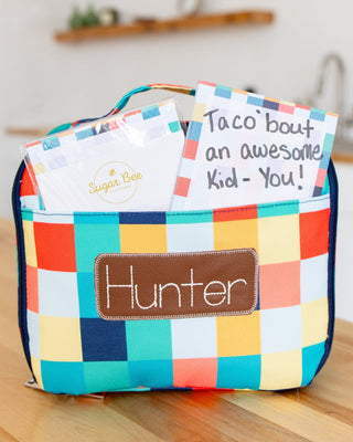 *PREORDER* Lunch Bag - Boy Checkered - Sugar Bee Clothing