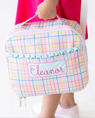 *PREORDER* Lunch Bag - Pink Plaid - Sugar Bee Clothing