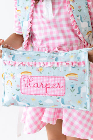 *PREORDER* Pencil Bag - Unicorns - Sugar Bee Clothing