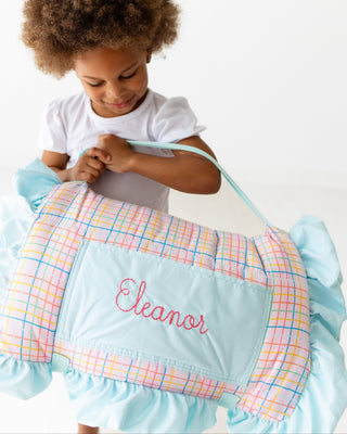Nap Mat - Pink Plaid - Sugar Bee Clothing
