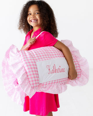 Nap Mat - Ruffle Pink Gingham - Sugar Bee Clothing