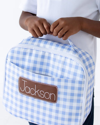 *PREORDER* Lunch Bag - Blue Gingham - Sugar Bee Clothing