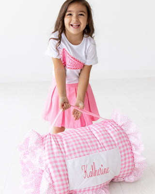 Nap Mat - Ruffle Pink Gingham - Sugar Bee Clothing