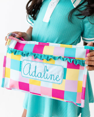 *PREORDER* Pencil Bag - Girl Checkered - Sugar Bee Clothing
