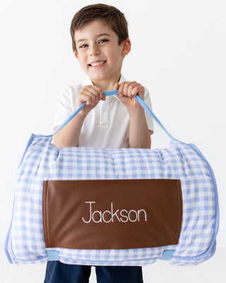 Nap Mat - Blue Gingham - Sugar Bee Clothing