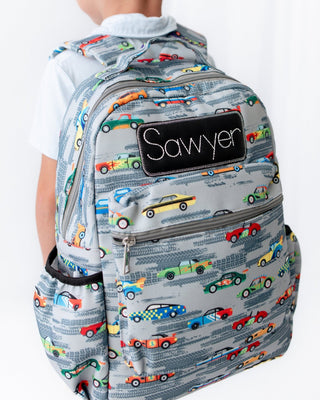 *PREORDER* Backpack - Race Cars - Sugar Bee Clothing