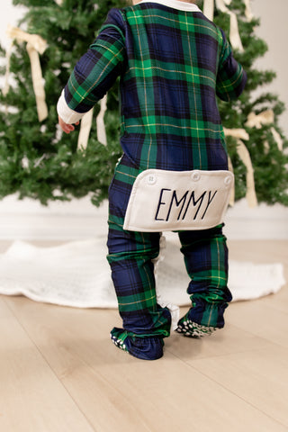 Organic Cotton Ruffle Zippy Pajamas - Traditions in Tartan