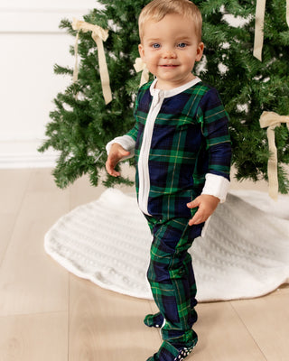 Organic Cotton Zippy Buttflap Pajamas - Traditions in Tartan