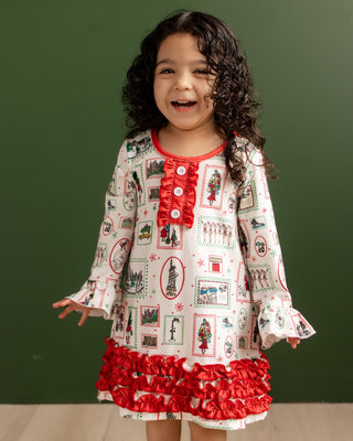 Organic Cotton Gown With Bloomers - Girls Christmas in New York
