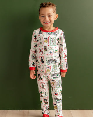 Organic Cotton Buttflap Pajamas - Boys Christmas in New York