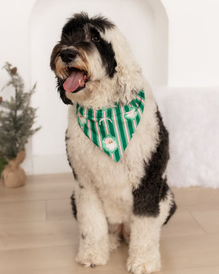 ****PREORDER***Pink Bows Santa - Pet Bandana Holiday Lounge