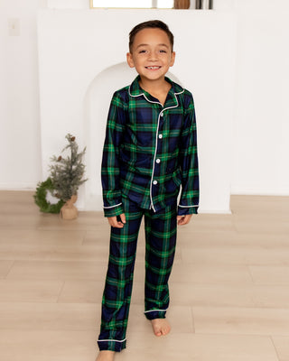 Organic Cotton Kids Button Down Pajamas - Traditions in Tartan