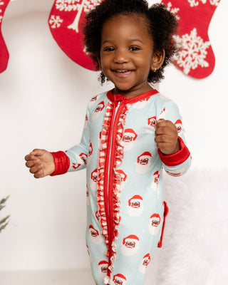 ****PREORDER***Ruffle Zippy - Vintage Black Santa Claus Holiday Lounge