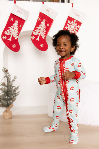 ****PREORDER***Ruffle Zippy - Vintage Black Santa Claus Holiday Lounge